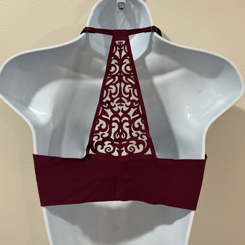 Victoria's Secret Women's Demi Bra Maroon 36B Filagree Race‎ back